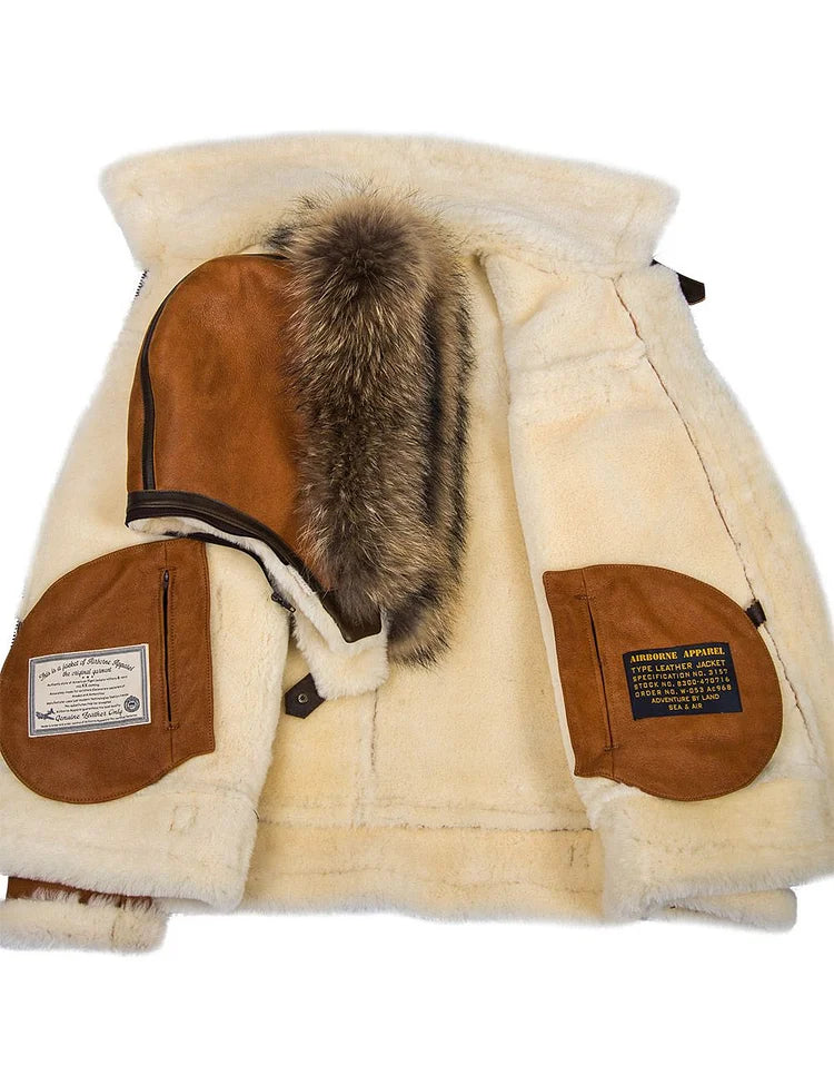 Lancelot - Manteau d'hiver en cuir élégant