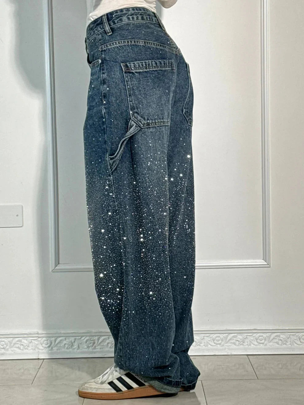 Ivanna – Pantalon balloon en denim élégant