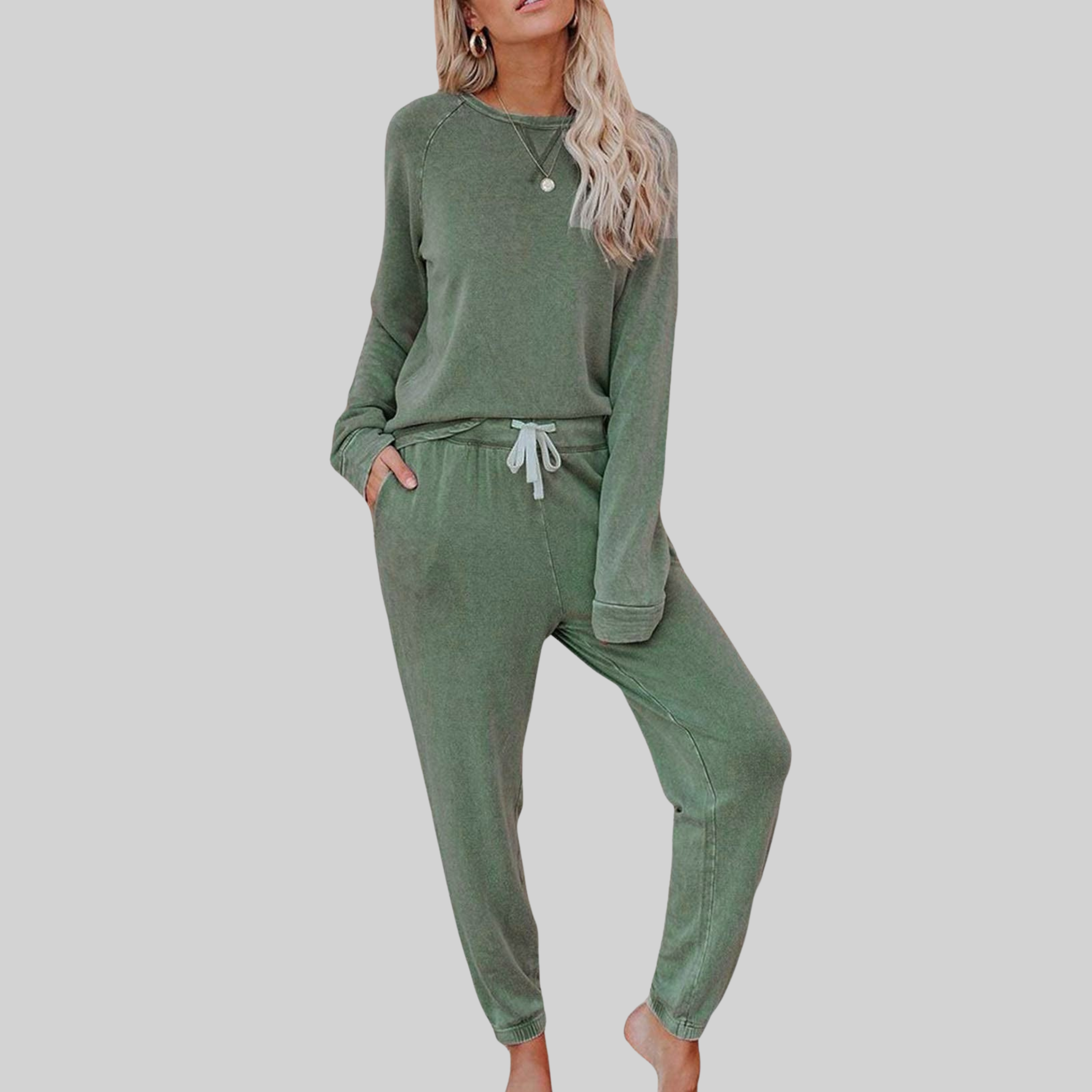 Joëlle – Ensemble décontracté manches longues et pantalon de survêtement