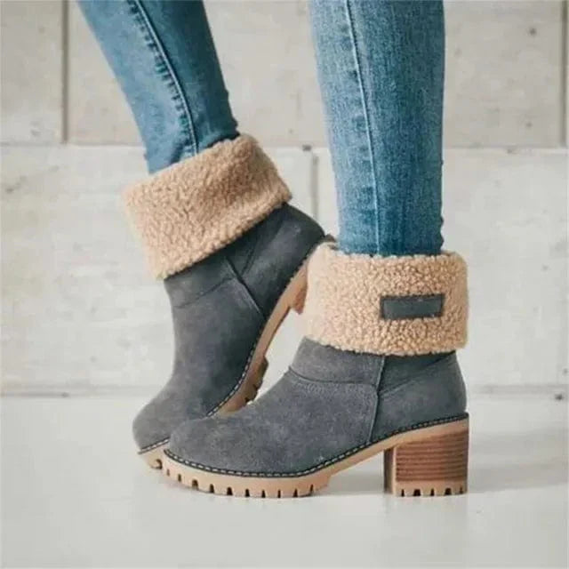 Jacqueline - Bottes mi-hautes en laine imperméables