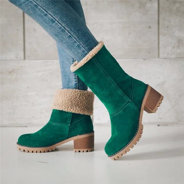Jacqueline - Bottes mi-hautes en laine imperméables
