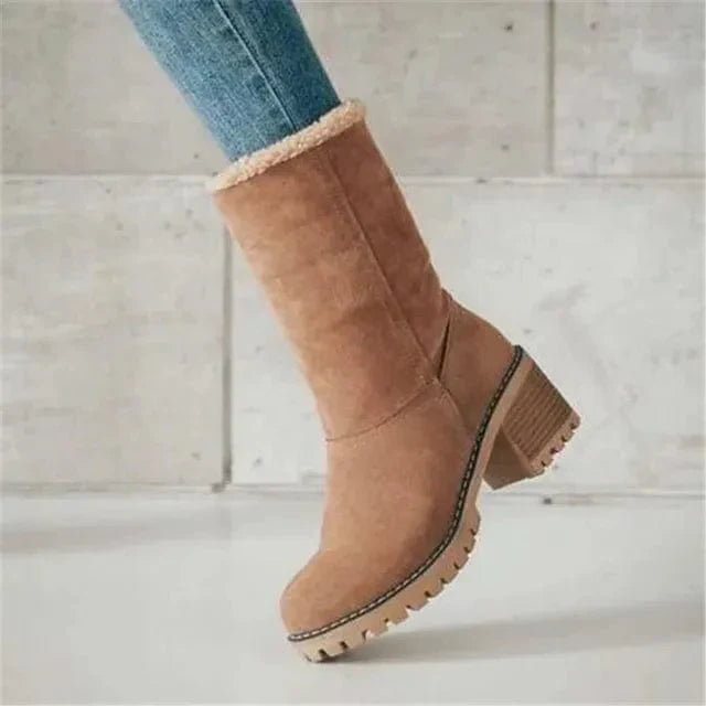 Jacqueline - Bottes mi-hautes en laine imperméables