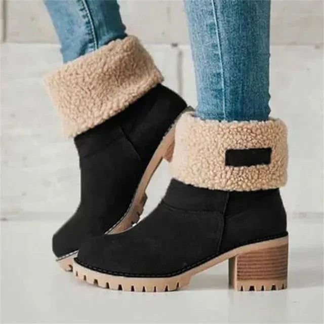 Jacqueline - Bottes mi-hautes en laine imperméables