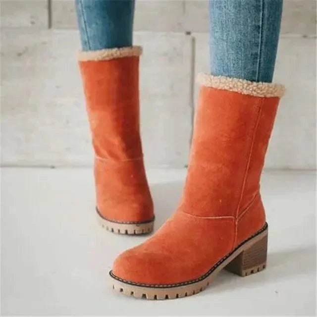 Jacqueline - Bottes mi-hautes en laine imperméables