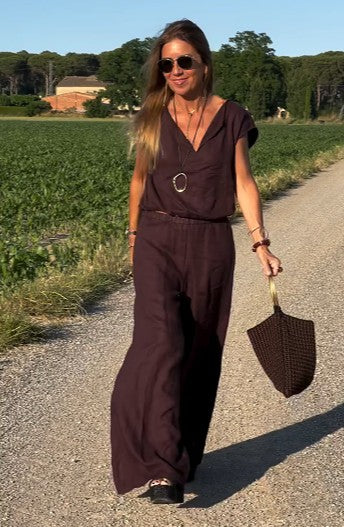 Nicole – Ensemble décontracté en coton et lin