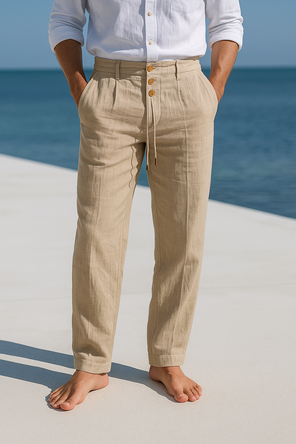 Laurent – Pantalon estival en lin léger