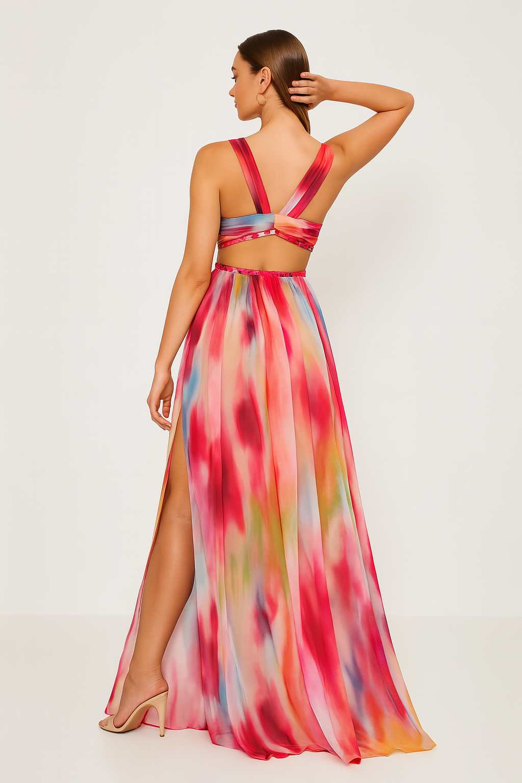 Faylienne – Robe maxi peinte fluide et élégante