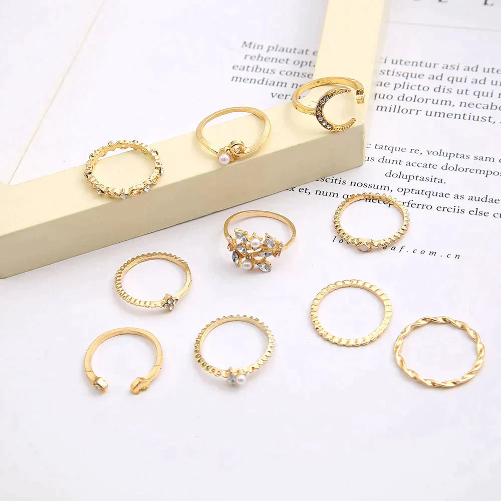 Bohéméa – Set de 10 bagues bohèmes