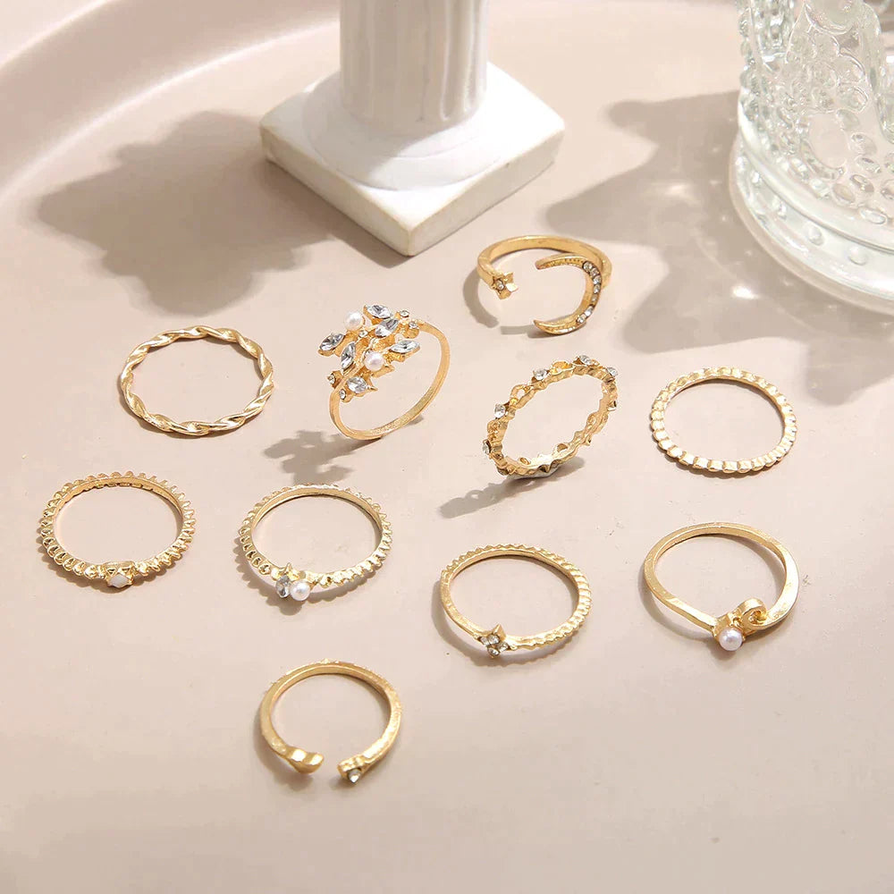 Bohéméa – Set de 10 bagues bohèmes