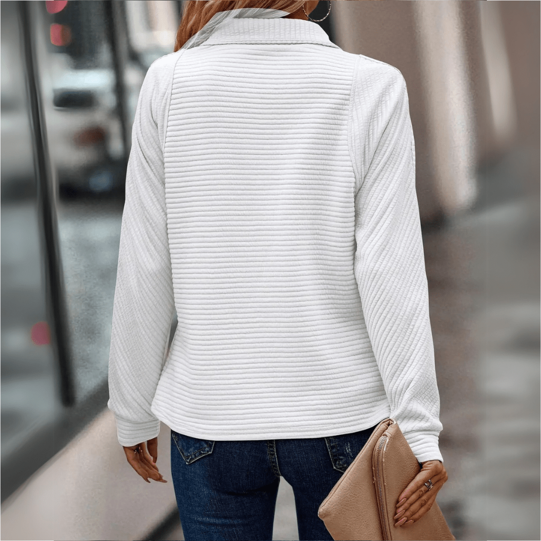 Gaïa - Pull chic demi-zip