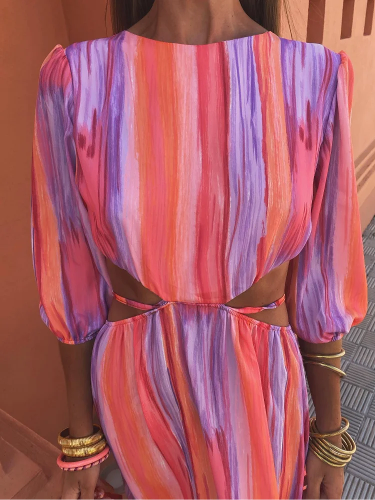 Elinaëlle – Élégante robe à découpes latérales