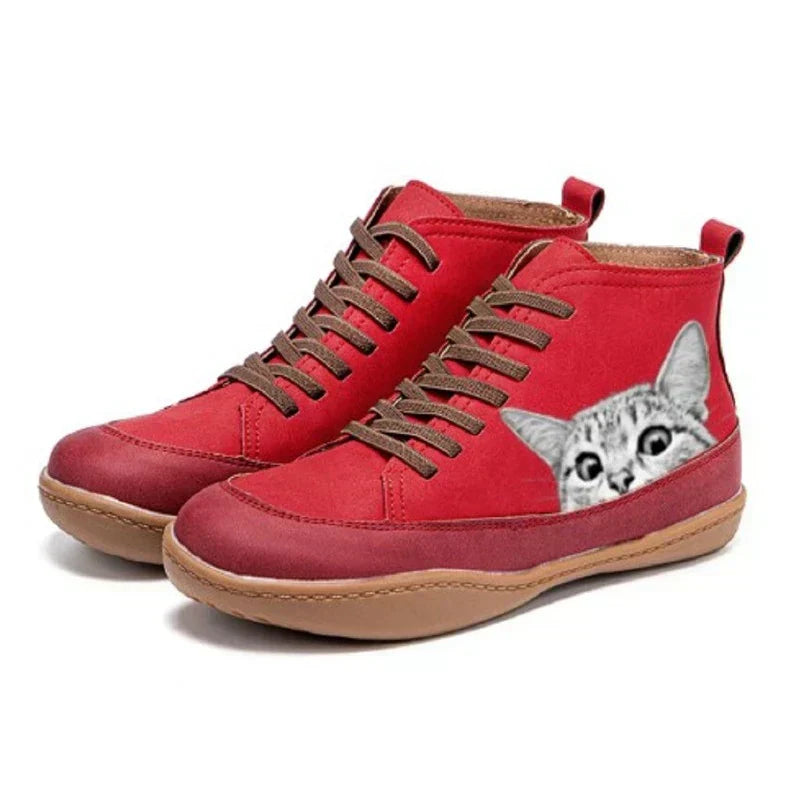 Vérène – Bottines en cuir inspirées des chats