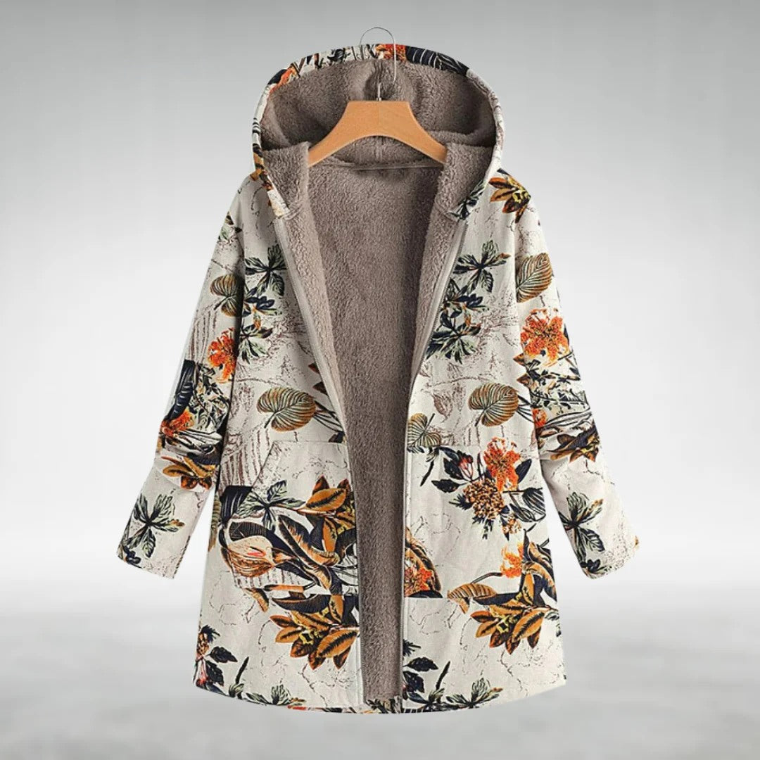 Cybèle – Veste polaire fleurie élégante