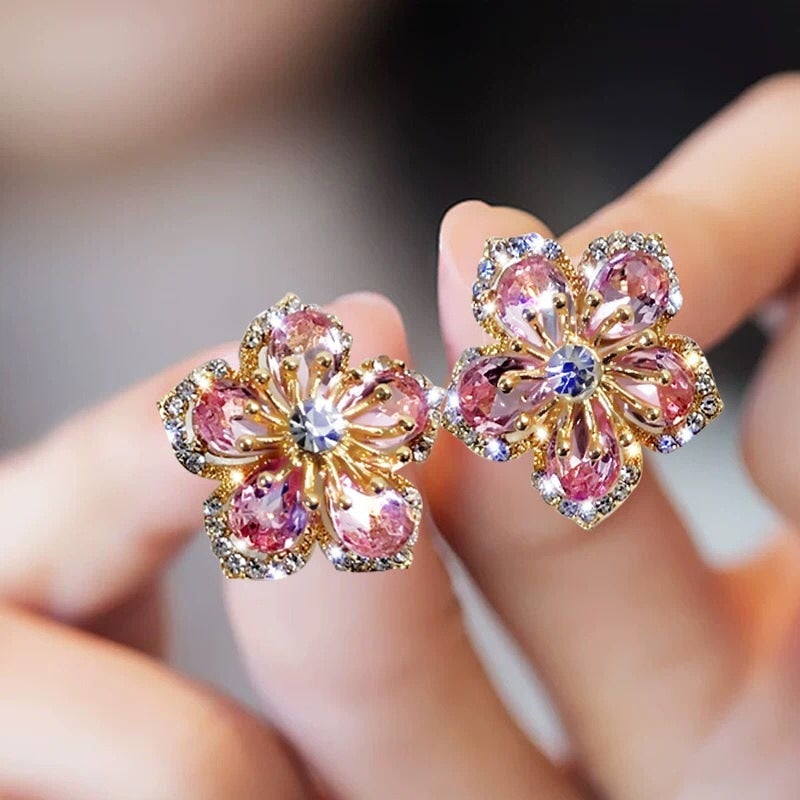 Multézira – Boucles d’oreilles en argent sterling avec zirconias multicolores