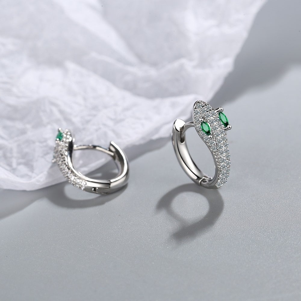 Serpélya – Boucles d’oreilles serpent en argent sterling 925