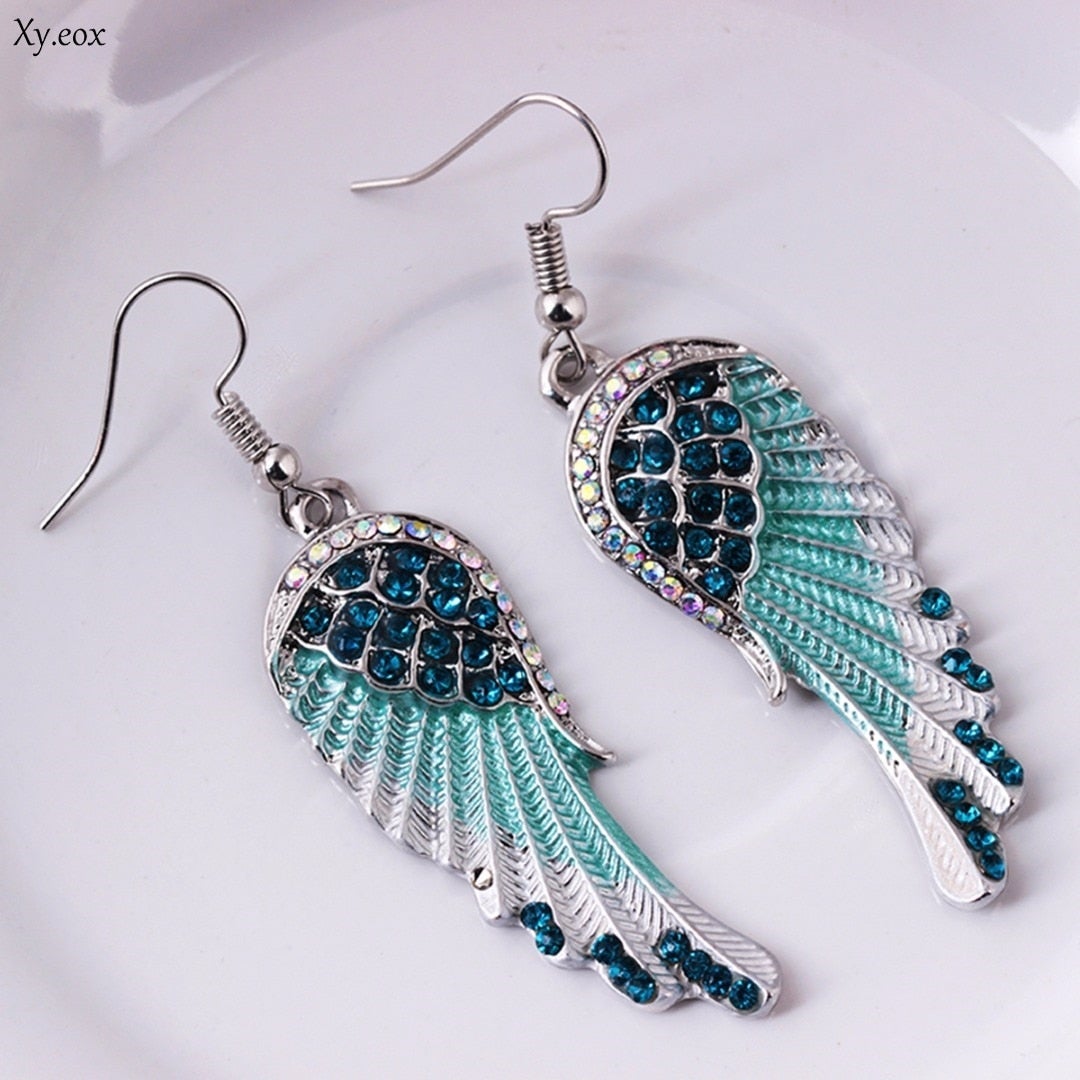 Angélyna – Boucles d’oreilles "Ailes d’Ange" avec cristal