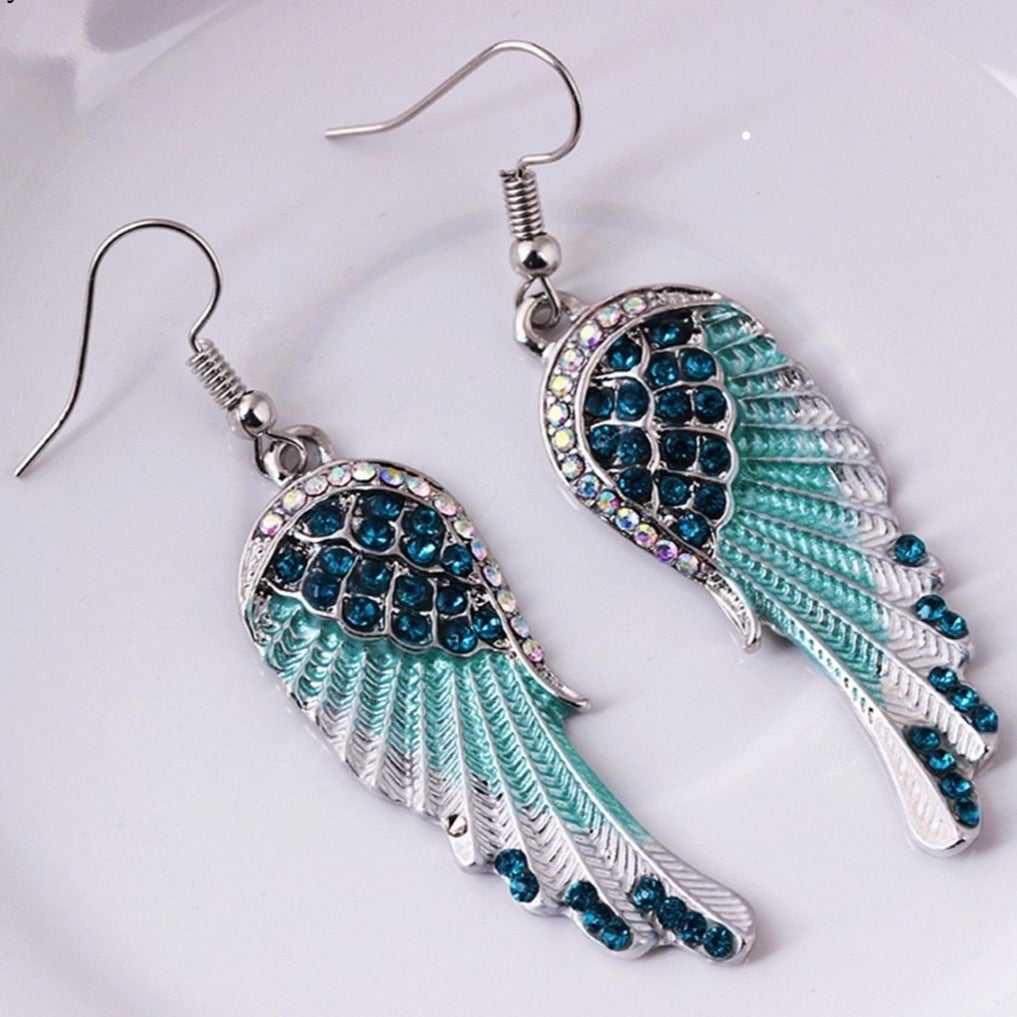 Angélyna – Boucles d’oreilles "Ailes d’Ange" avec cristal