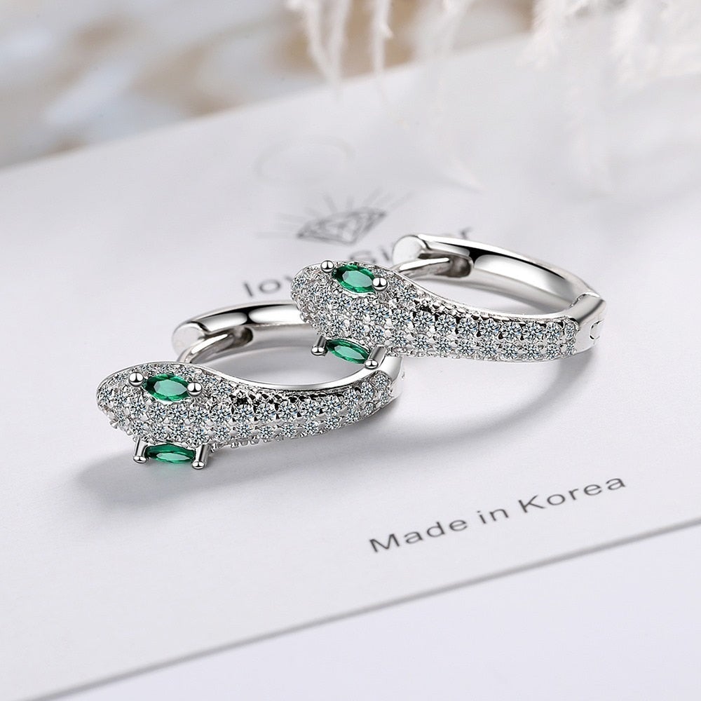 Serpélya – Boucles d’oreilles serpent en argent sterling 925