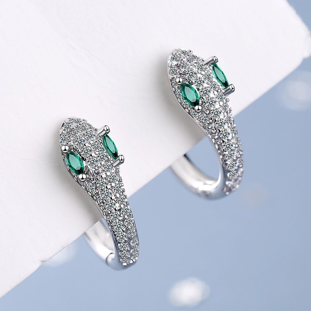 Serpélya – Boucles d’oreilles serpent en argent sterling 925