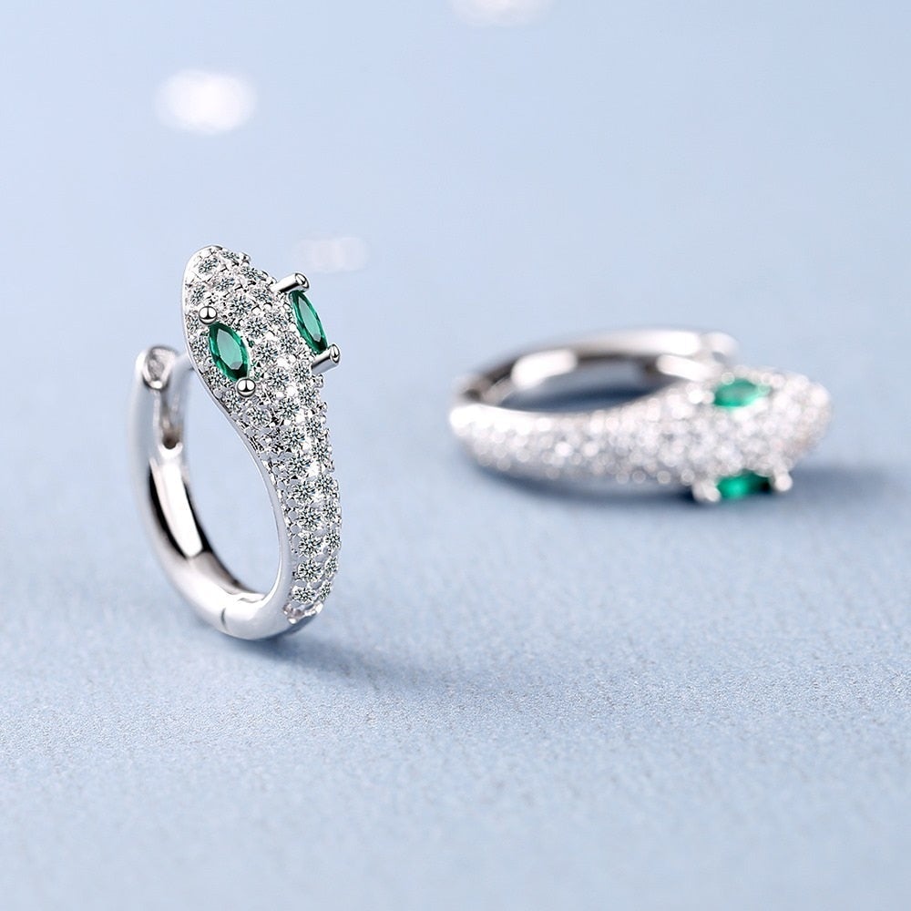 Serpélya – Boucles d’oreilles serpent en argent sterling 925
