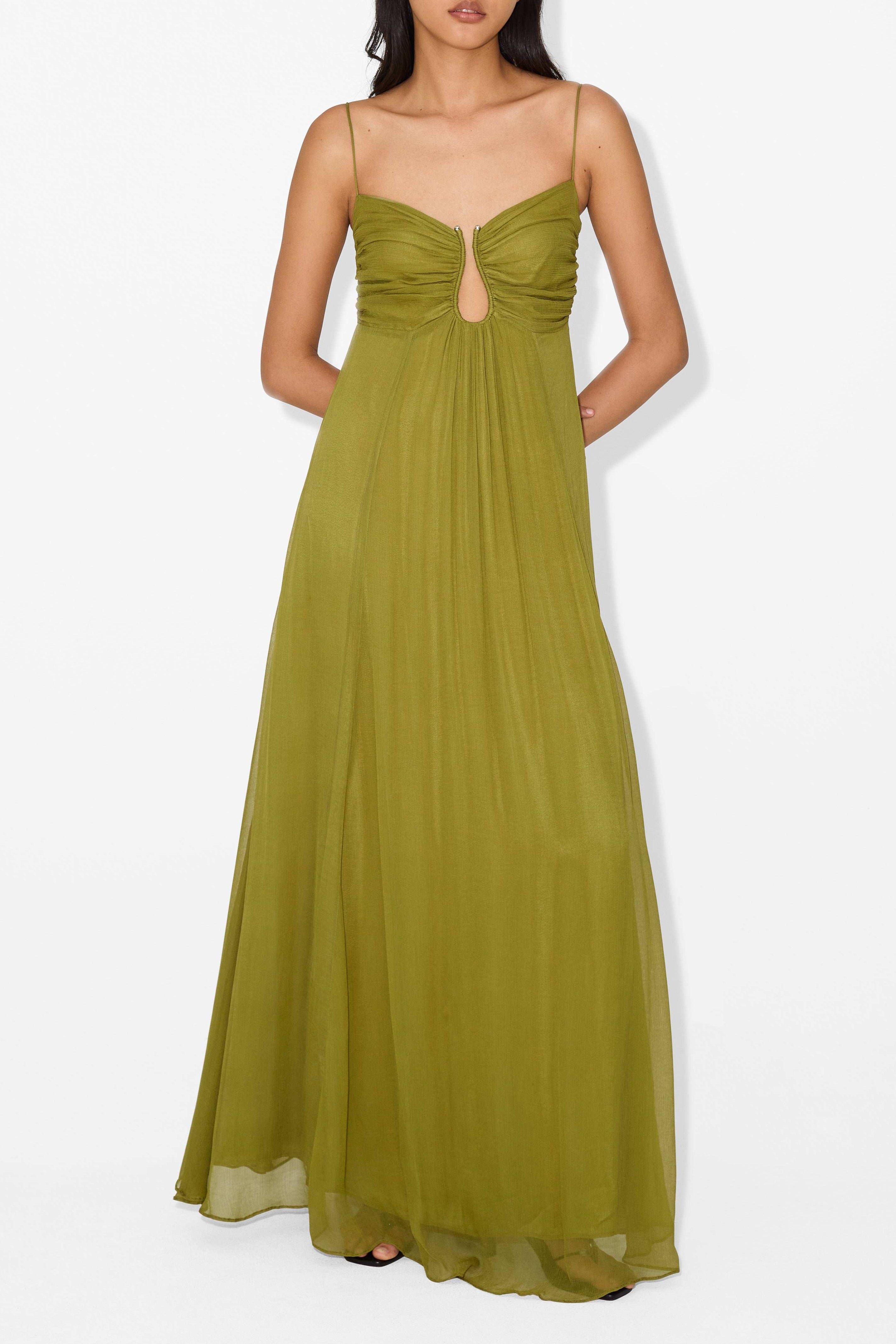 Justa – Robe longue élégante à encolure keyhole