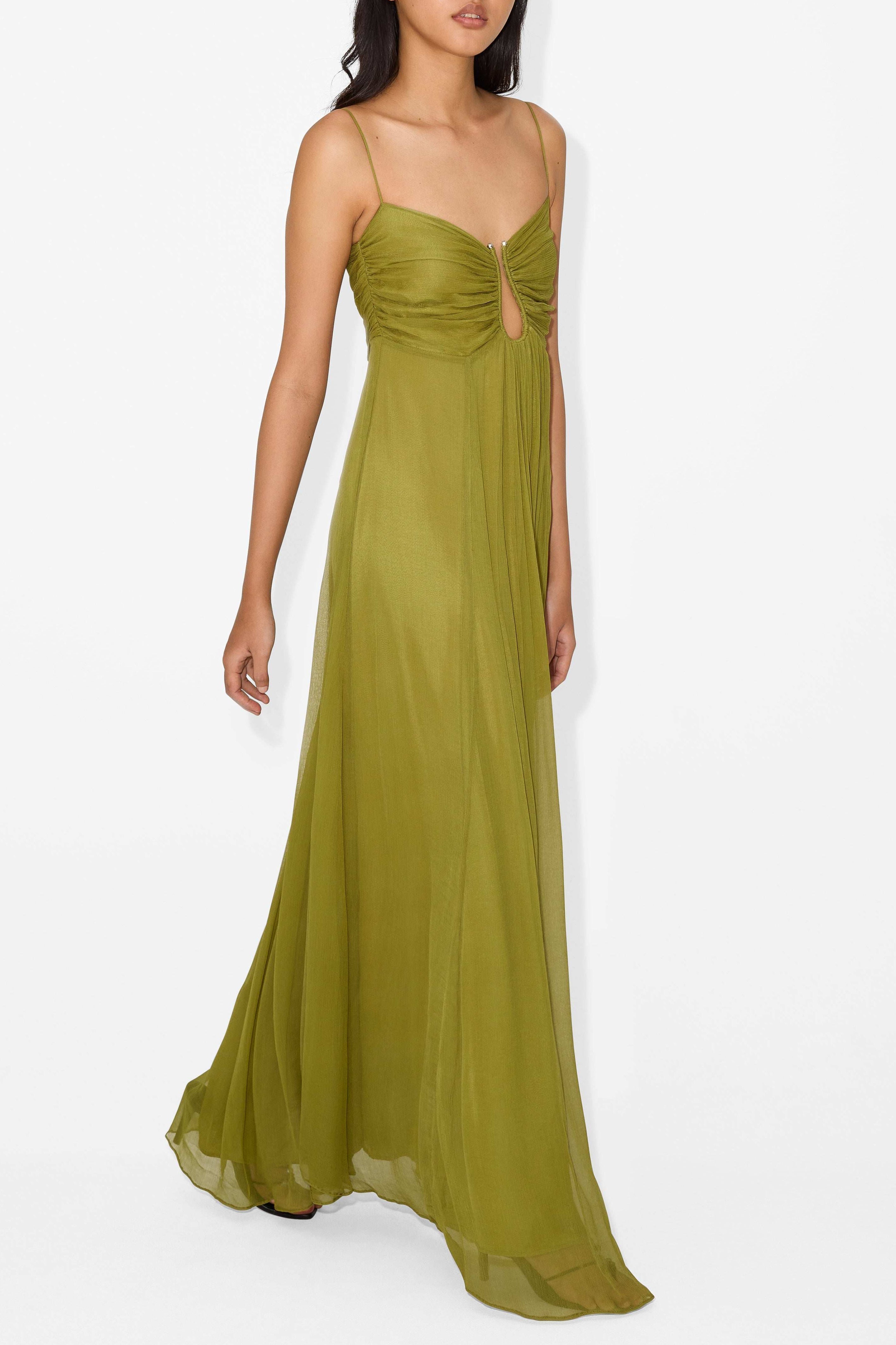 Justa – Robe longue élégante à encolure keyhole