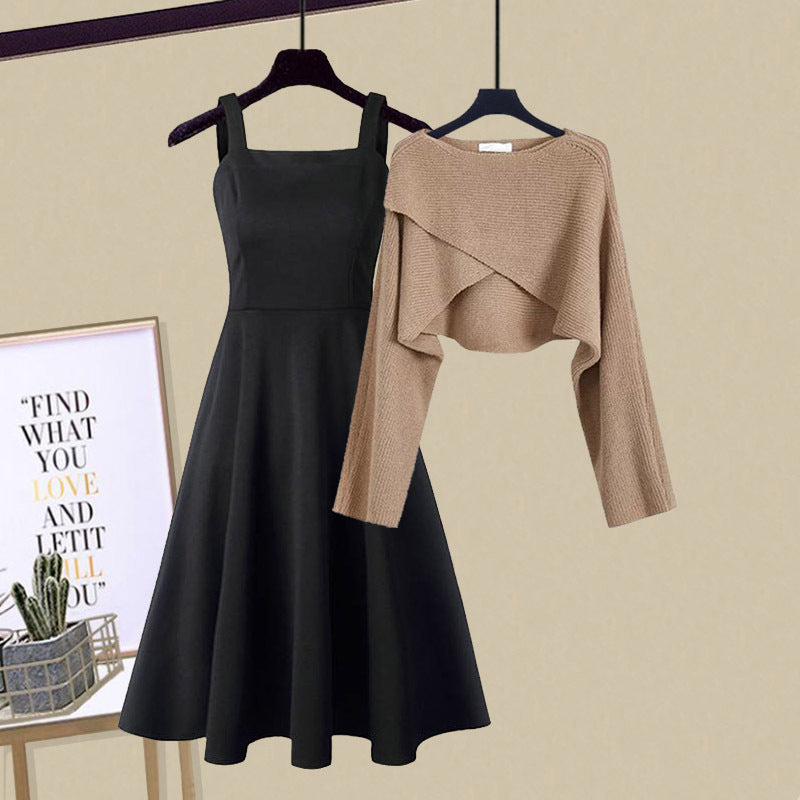 Ysaline - Ensemble élégant robe et pull ajusté