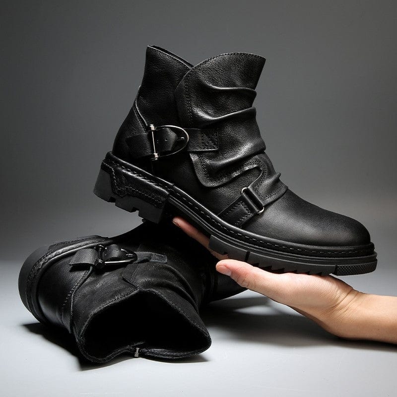Hector - Bottes de motard en cuir robuste