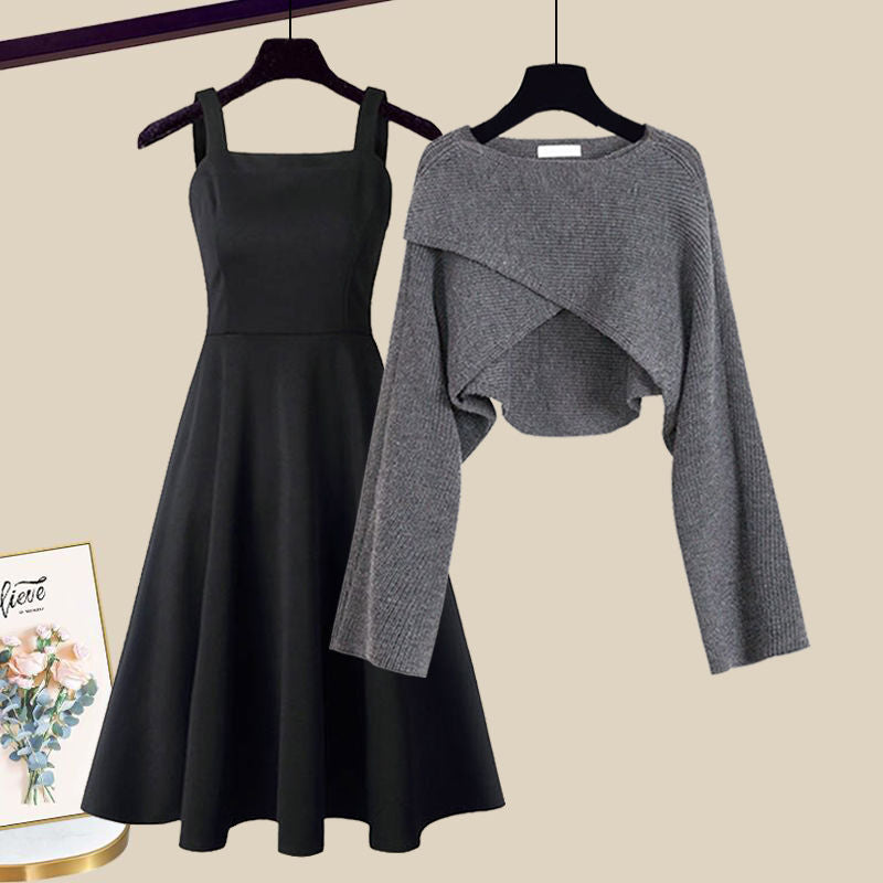 Ysaline - Ensemble élégant robe et pull ajusté