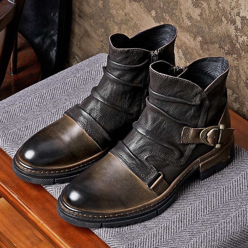 Hector - Bottes de motard en cuir robuste