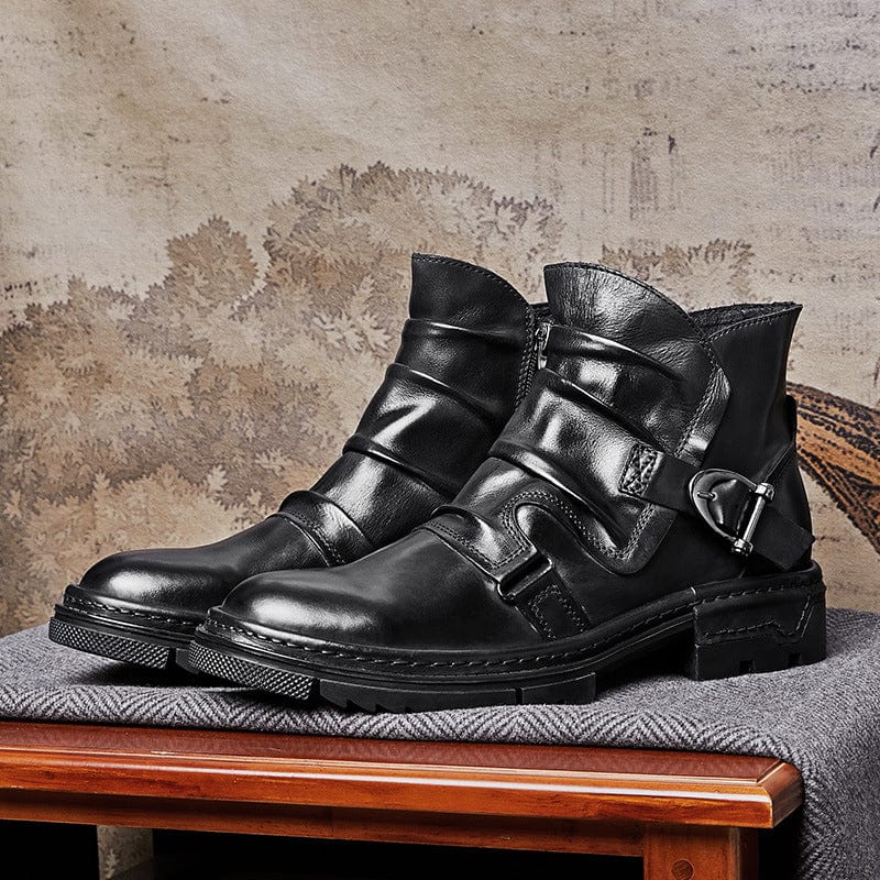 Hector - Bottes de motard en cuir robuste