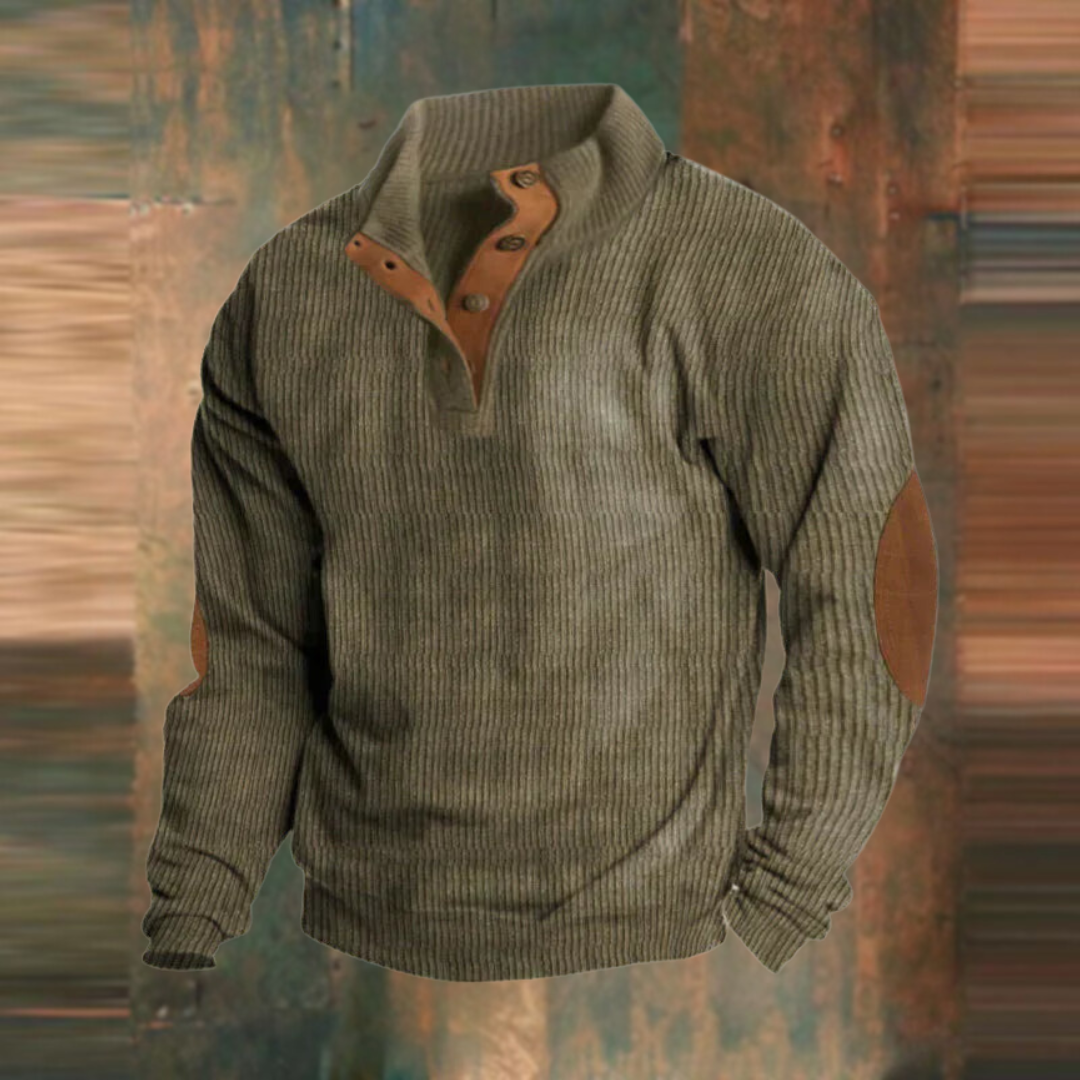 Gaston – Sweat-shirt décontracté à col montant et manches longues