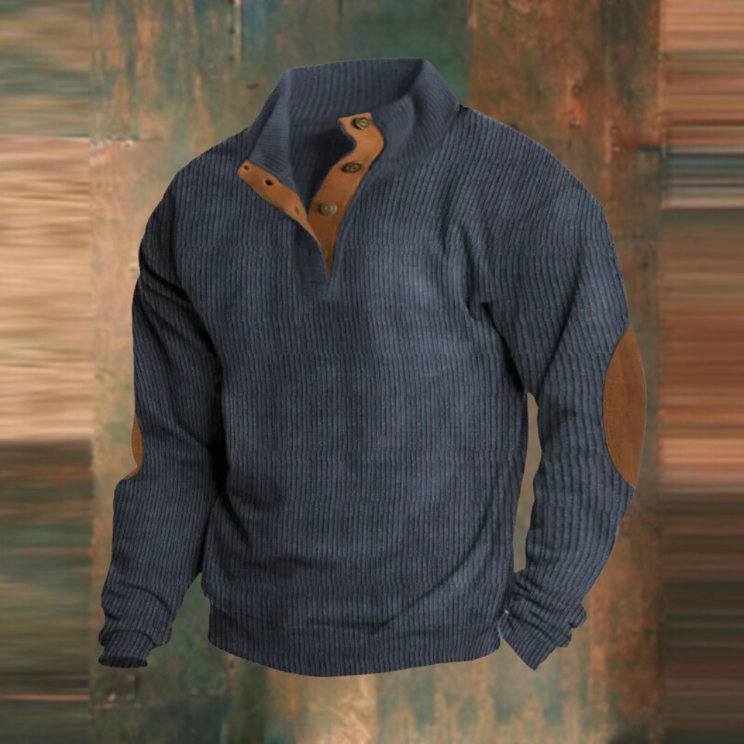 Gaston – Sweat-shirt décontracté à col montant et manches longues