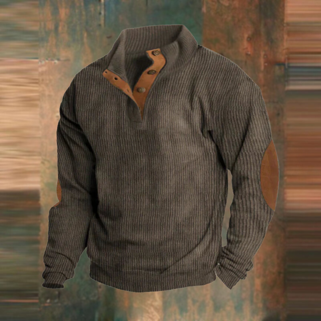 Gaston – Sweat-shirt décontracté à col montant et manches longues