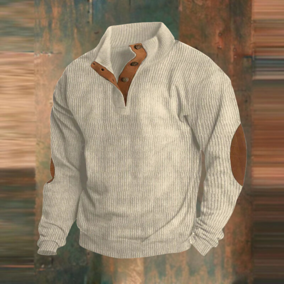 Gaston – Sweat-shirt décontracté à col montant et manches longues