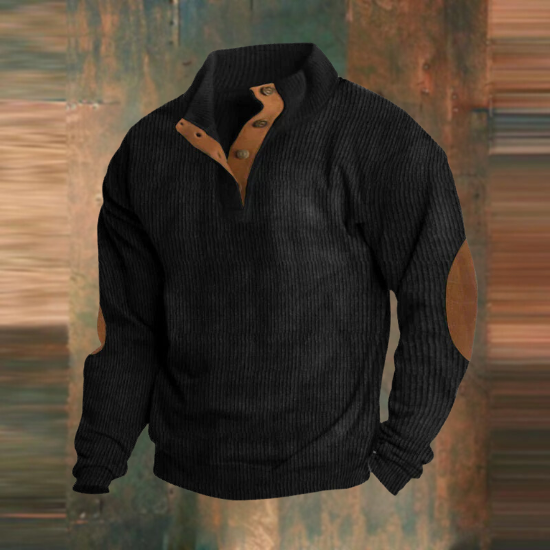 Gaston – Sweat-shirt décontracté à col montant et manches longues
