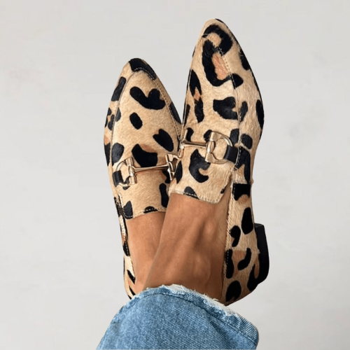 Léana - Mocassins imprimés au bout pointu ultra-chic