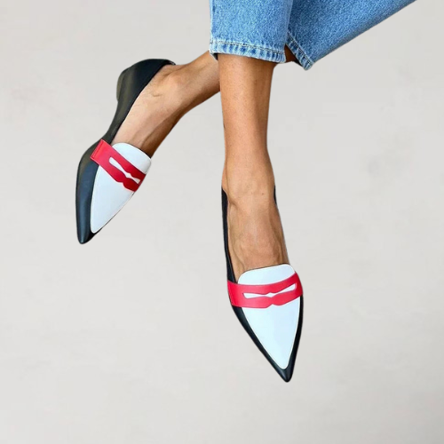Maéline - Mocassins patchwork à boucle et blocs de couleur