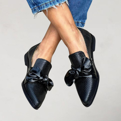 Isalène - Mocassins élégants avec imprimé façon cuir de serpent
