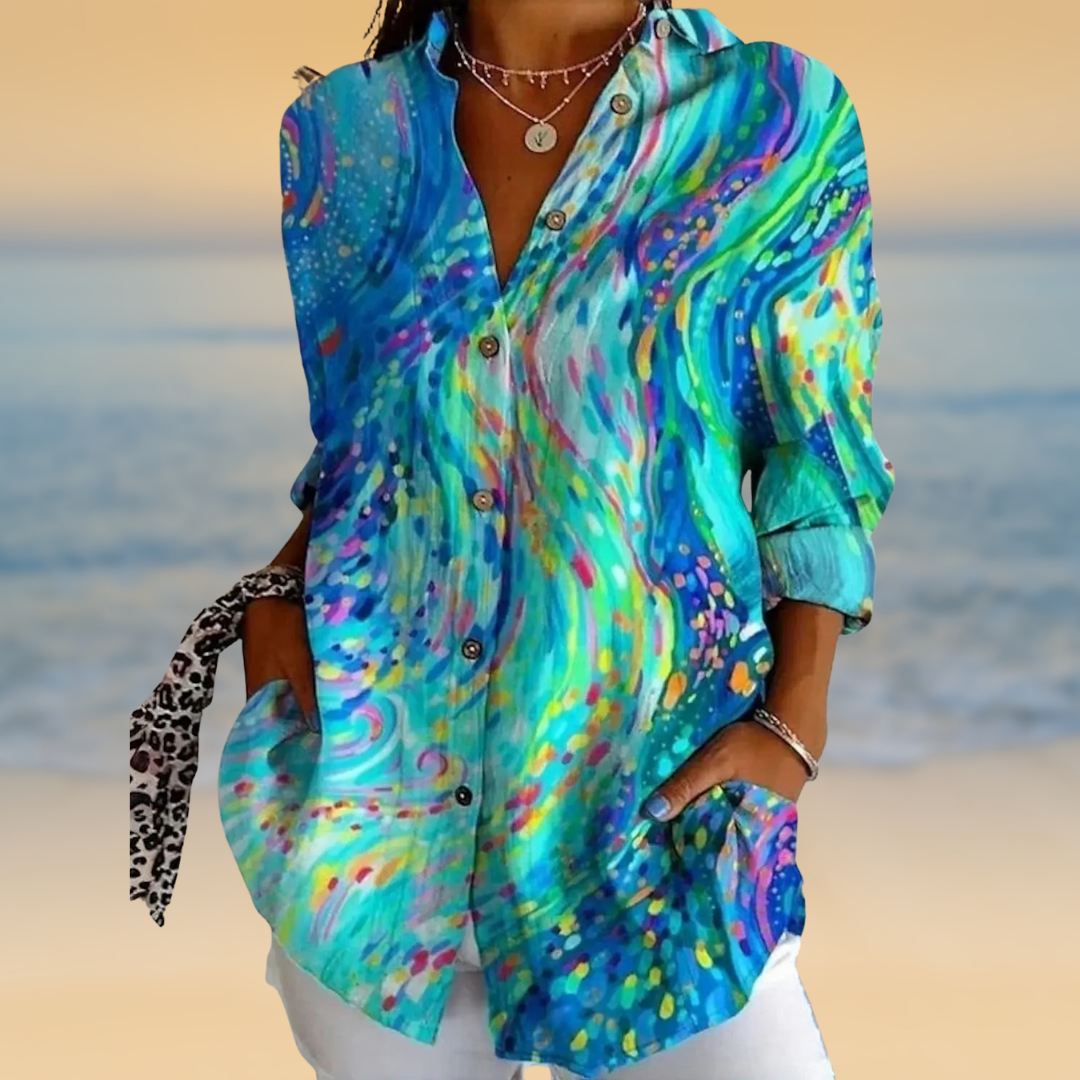 Vérène – Chemise aquarelle abstraite