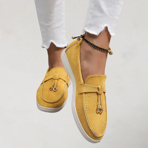 Élérine - Mocassins élégants avec surpiqûres nouées