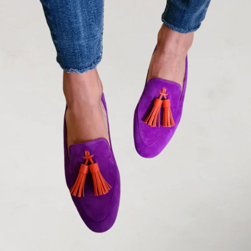 Séphora - Mocassins élégants en suédine avec pompon