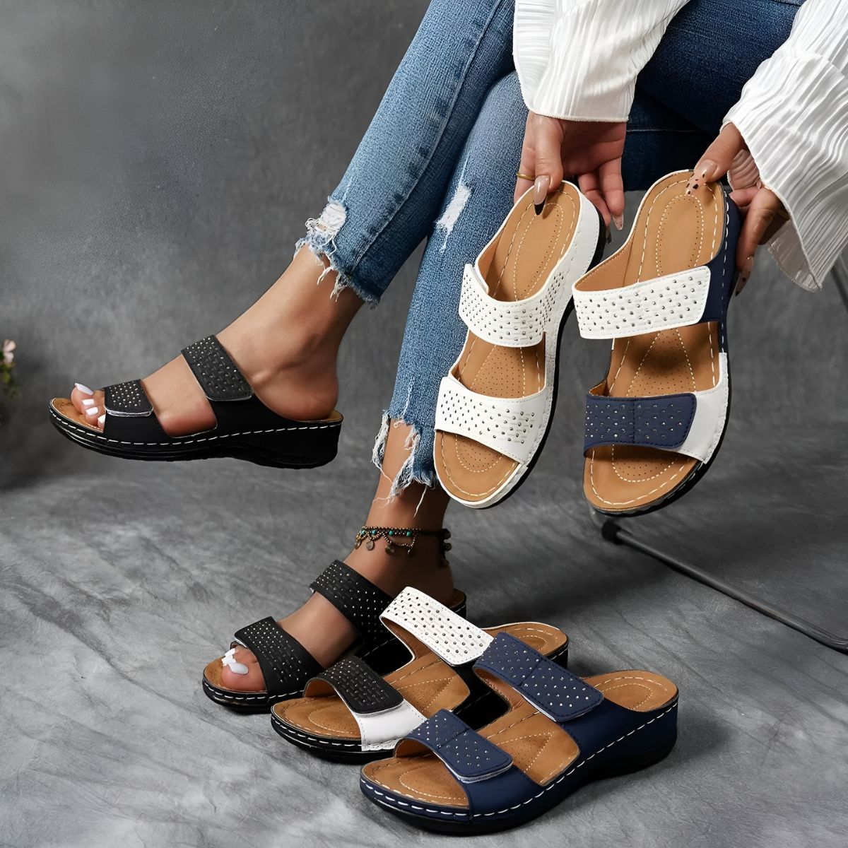 Théodora – Sandales orthopédiques élégantes et confortables