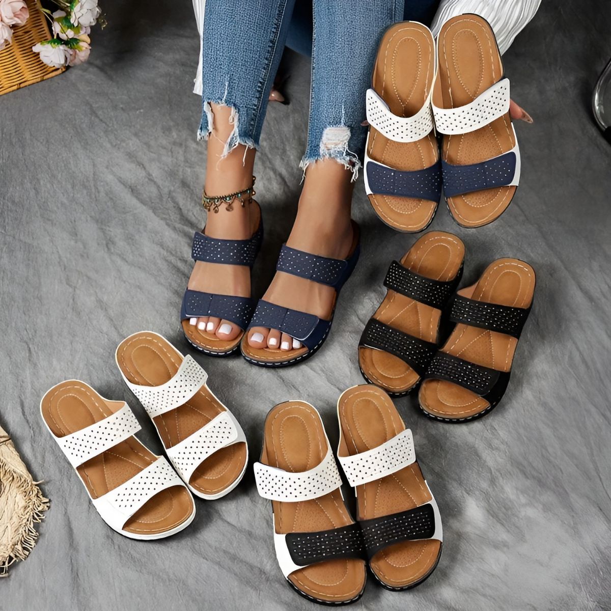 Théodora – Sandales orthopédiques élégantes et confortables