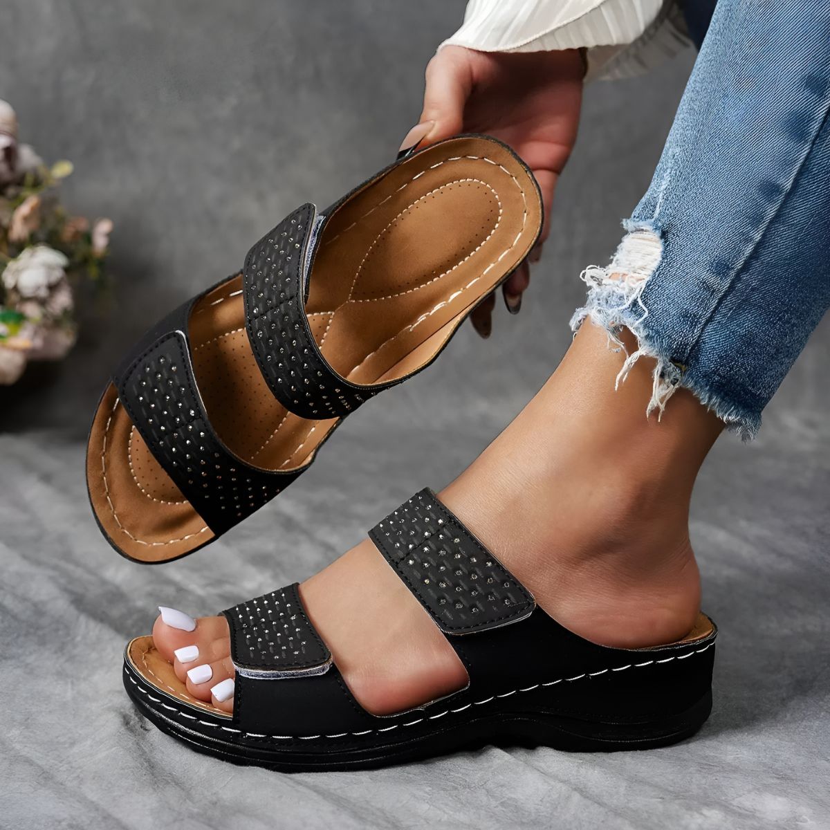 Théodora – Sandales orthopédiques élégantes et confortables