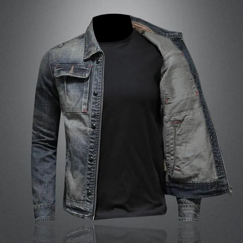 Fabien - Veste en jean rétro élégante et intemporelle