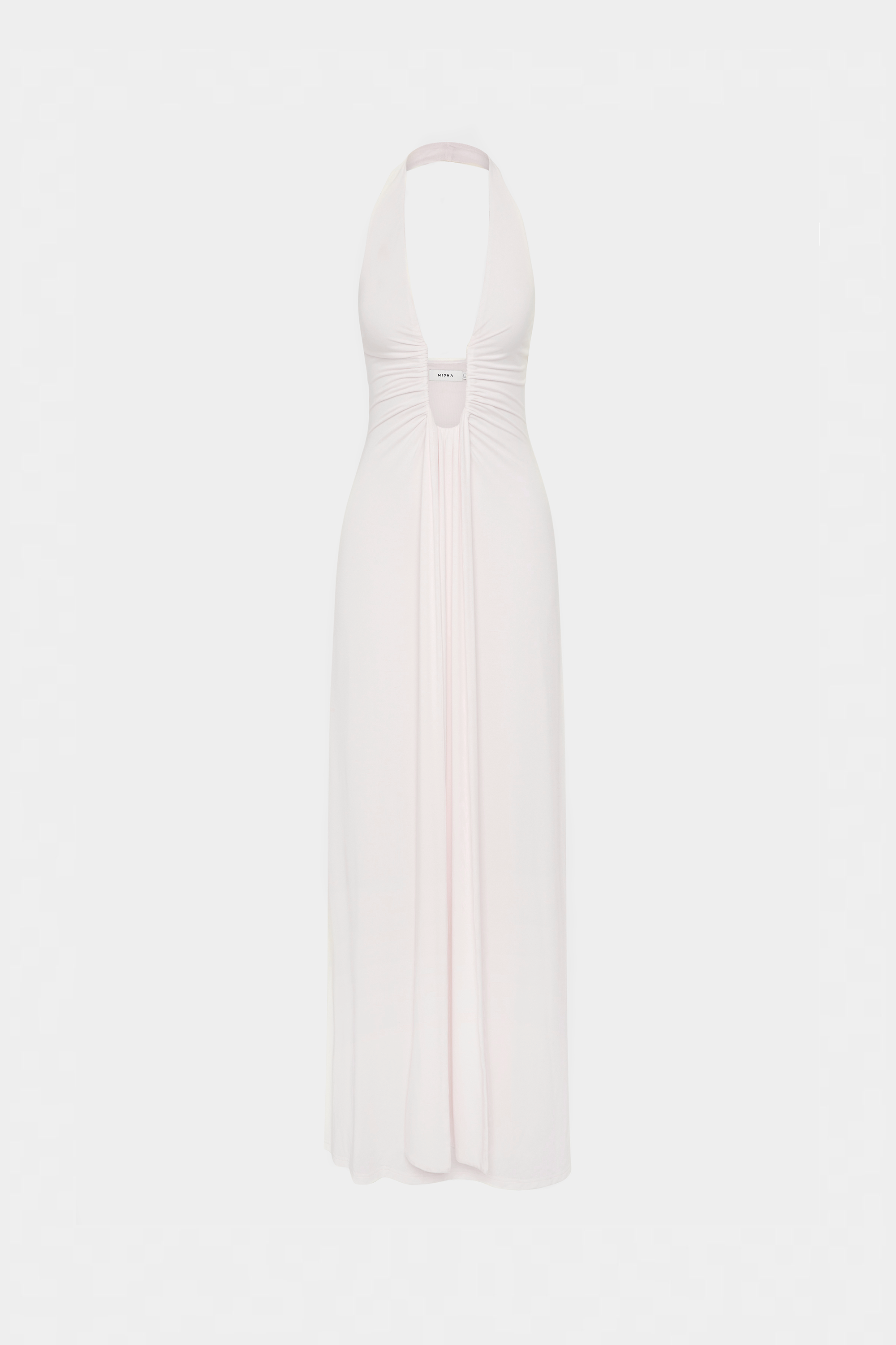 Aliane – Robe longue drapée en cupro