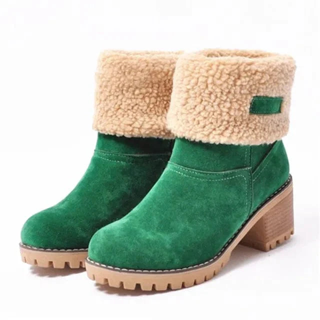 Jacqueline - Bottes mi-hautes en laine imperméables