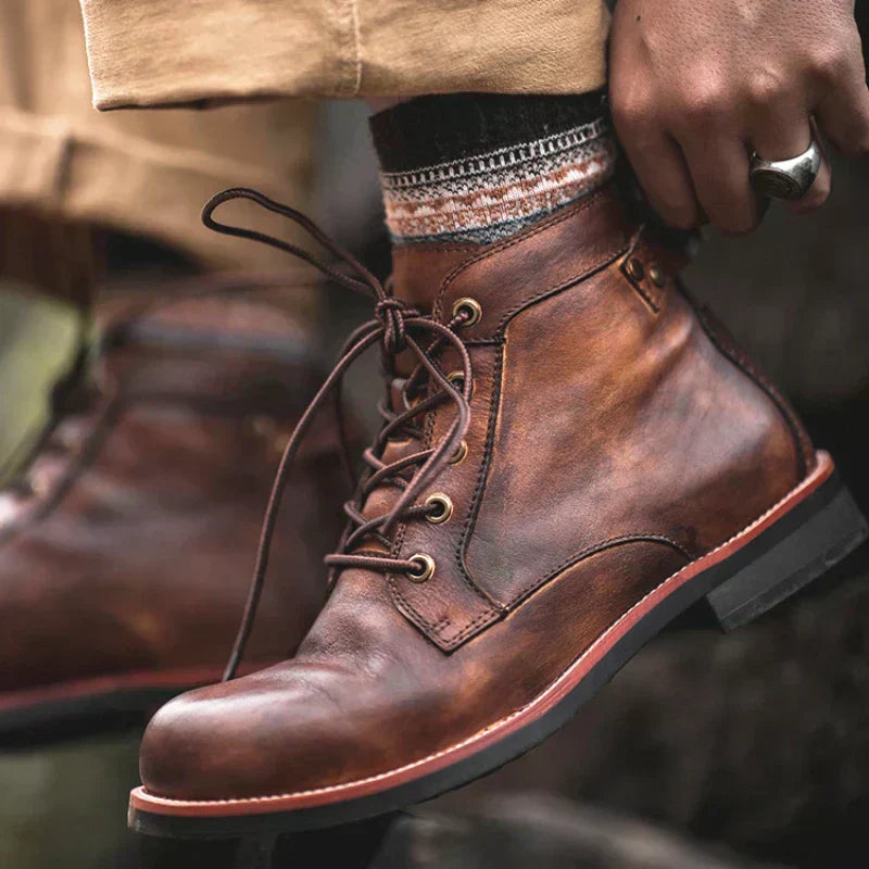 Laurent - Bottes pour homme à bout rond rétro