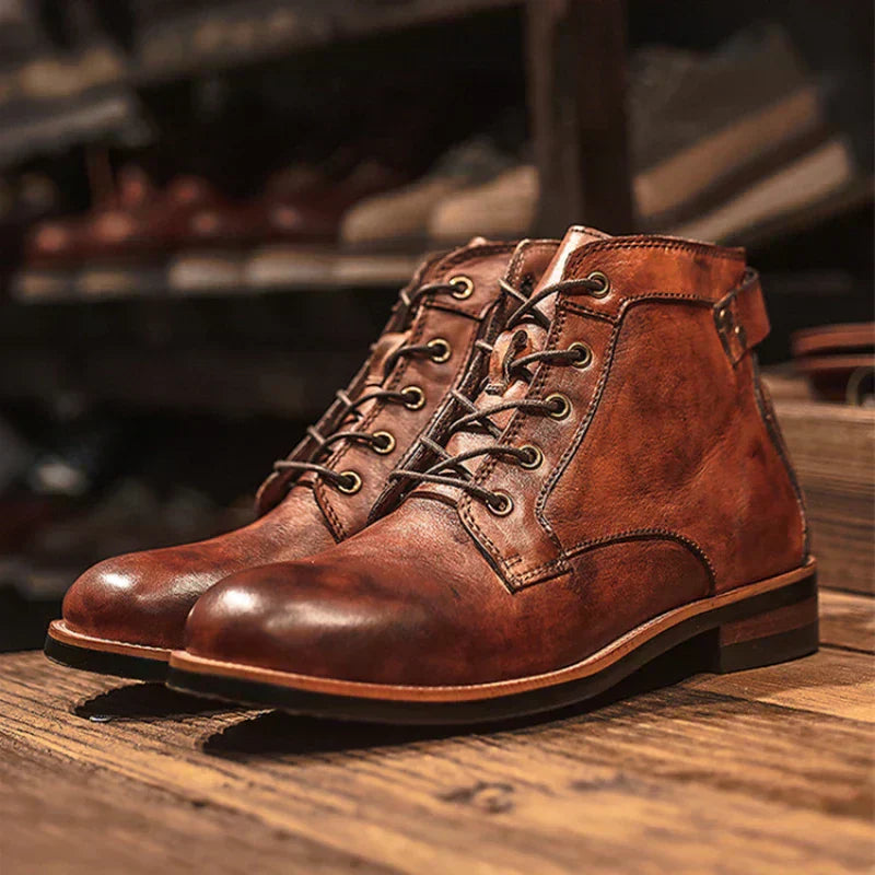 Laurent - Bottes pour homme à bout rond rétro